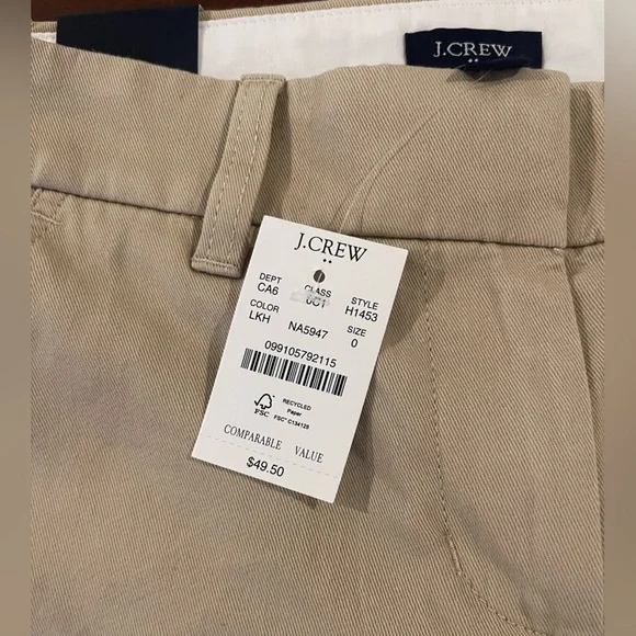 NWT J Crew 5” Chino Shorts Size 0 - Picture 4 of 5